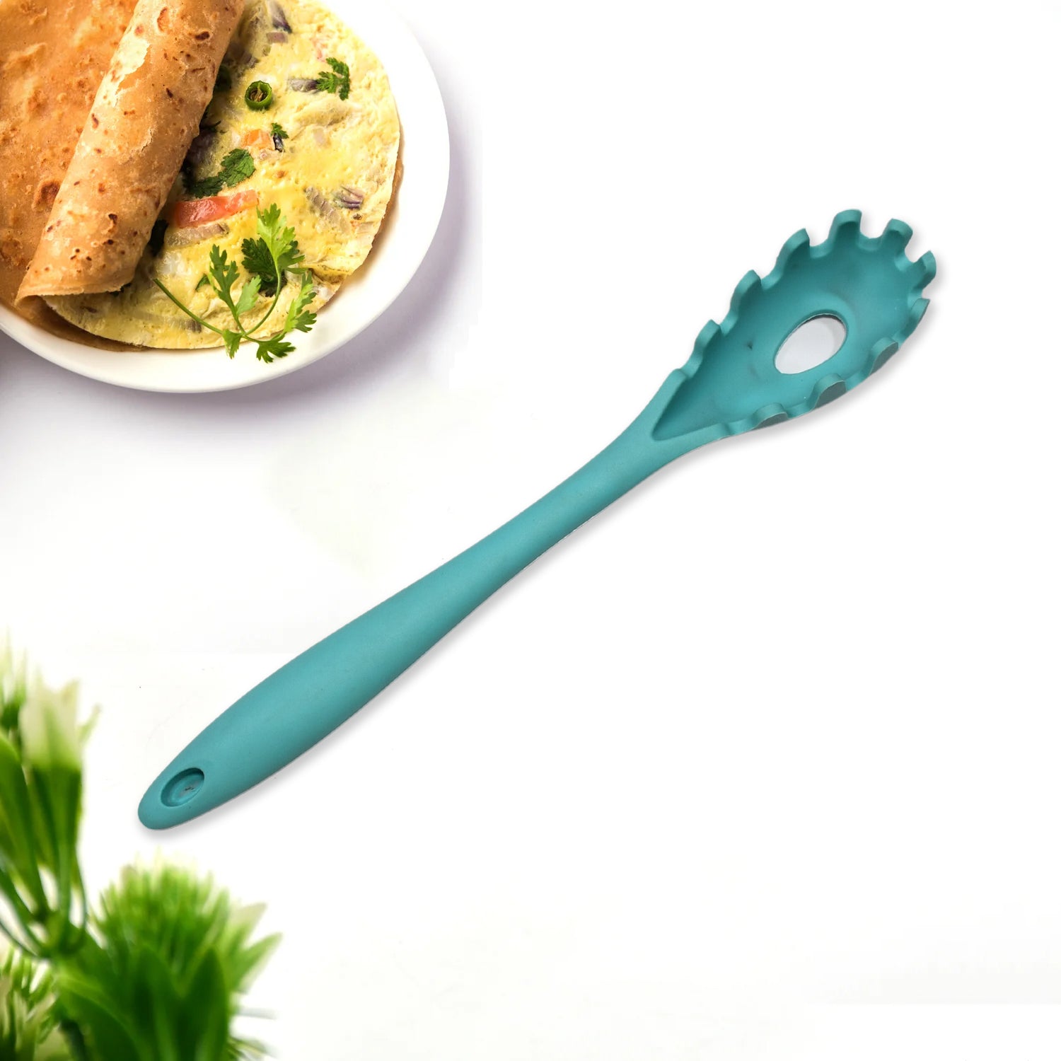 5398 Pasta Fork High Heat Resistant Hygienic One Piece Design, Spaghetti Strainer & Server Spoon Pasta Forks DeoDap 5398 Pasta Fork High Heat Resistant Hygienic One Piece Design, Spaghetti Strainer & Server Spoon Pasta Forks DeoDap
